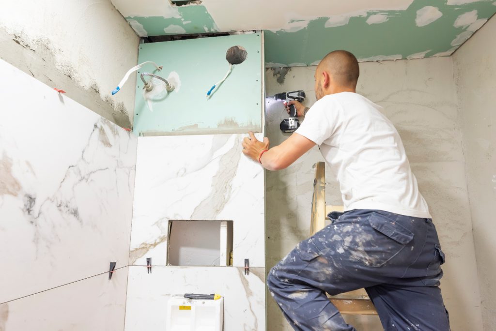 Home owner attempting to remodel his own bathroom
